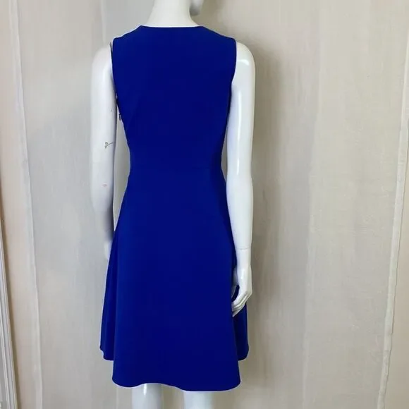 Calvin Klein Dress Royal Blue Fit and Flare A-line Size 2 - Picture 4 of 8